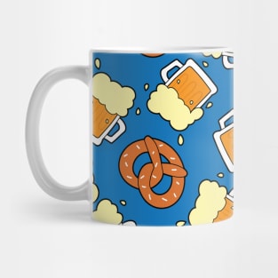 Pretzel and beer pattern Mug